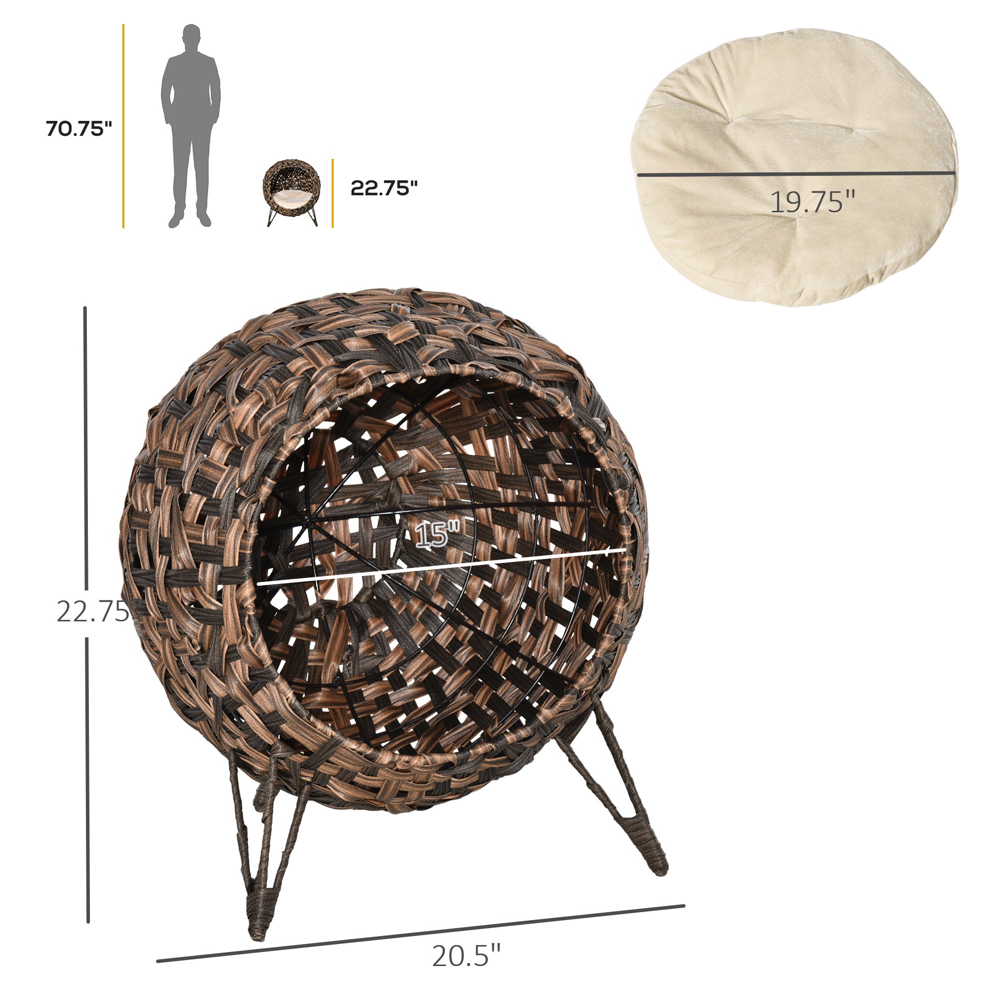 Weaved Cat Bed Hand-woven