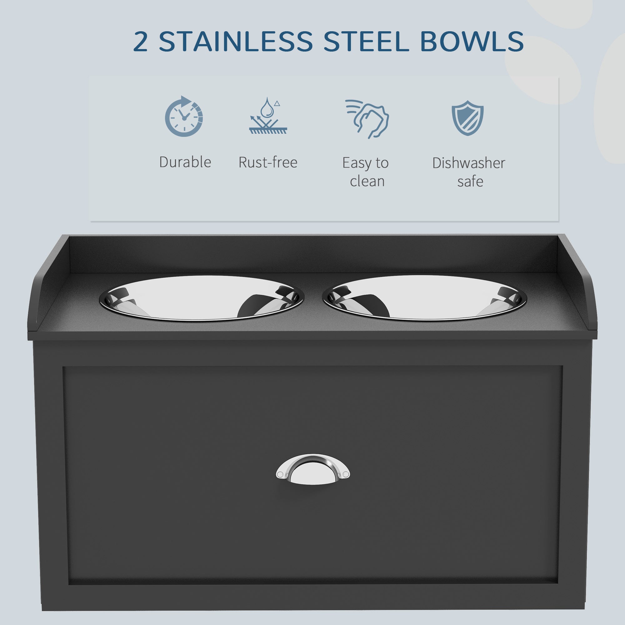 Pet Feeding Station with Storage