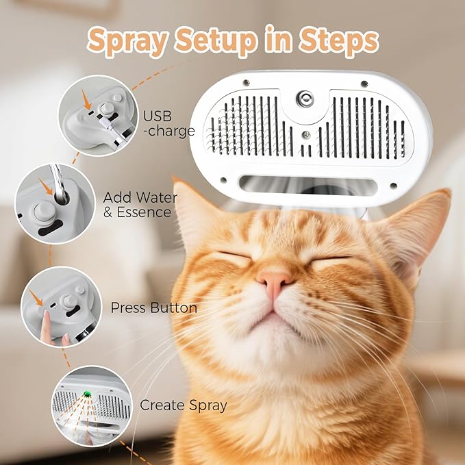 3 in 1 Pet Steam Brush