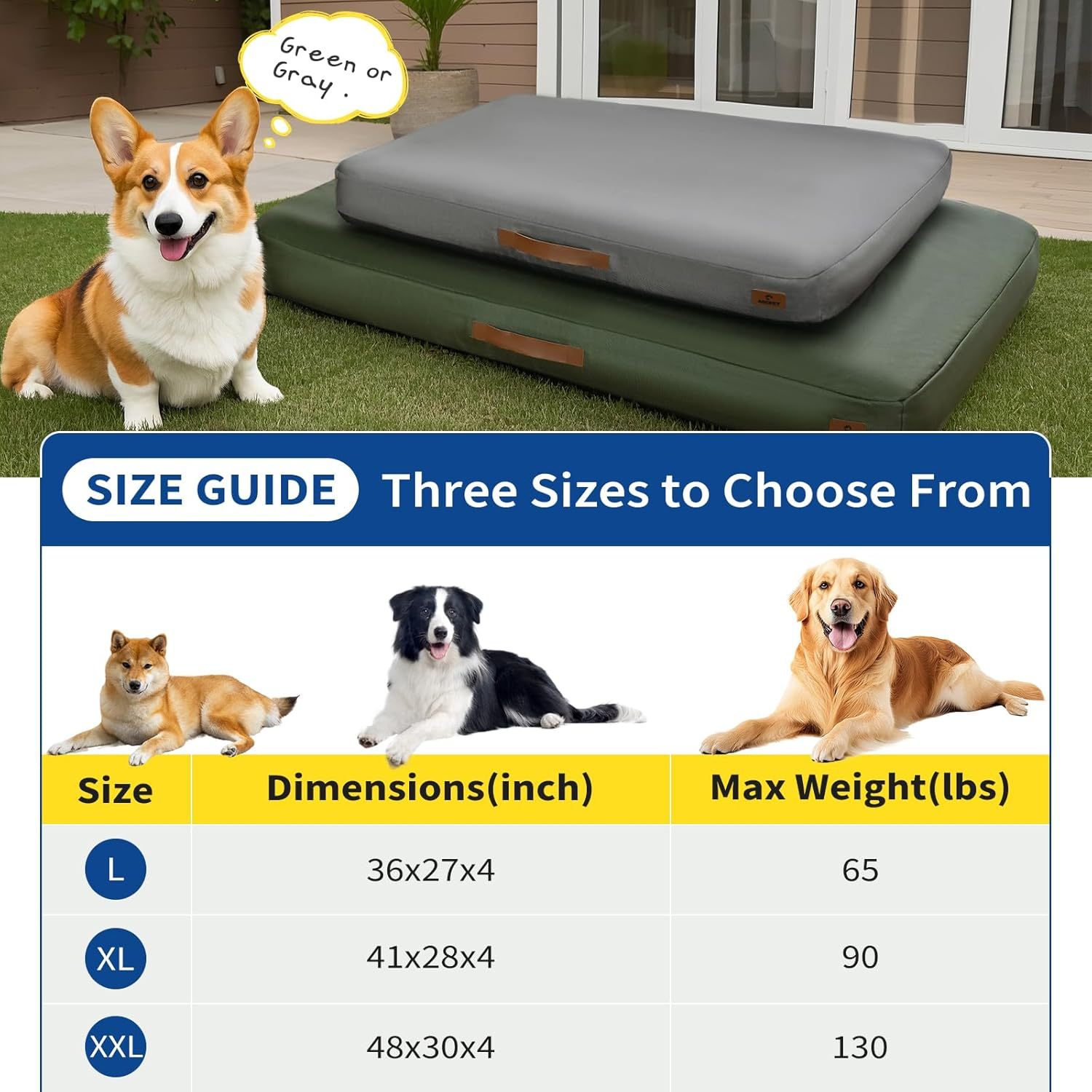 Medium Dog Outdoor Bed for Summer