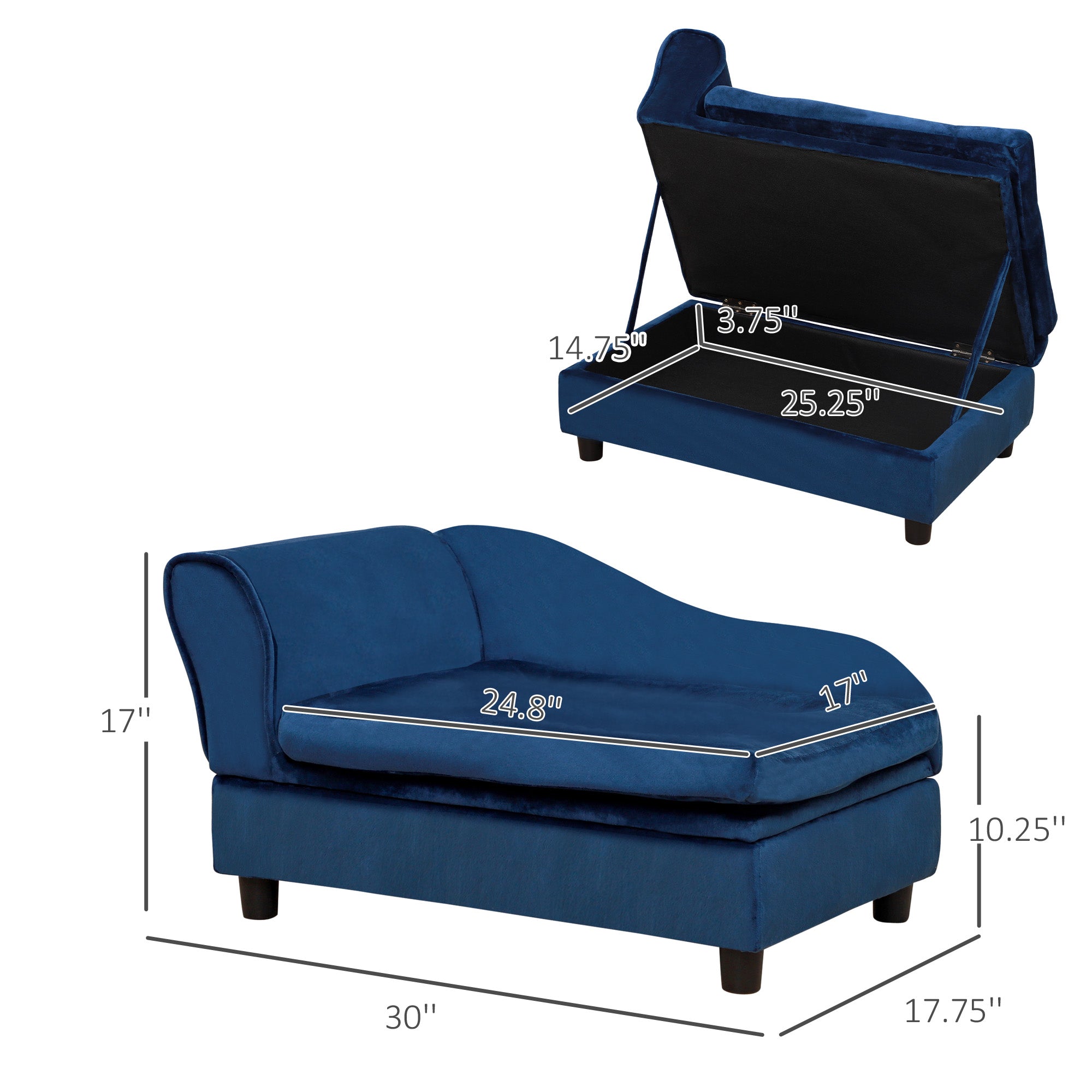 Pet Sofa Bed Couch with Storage