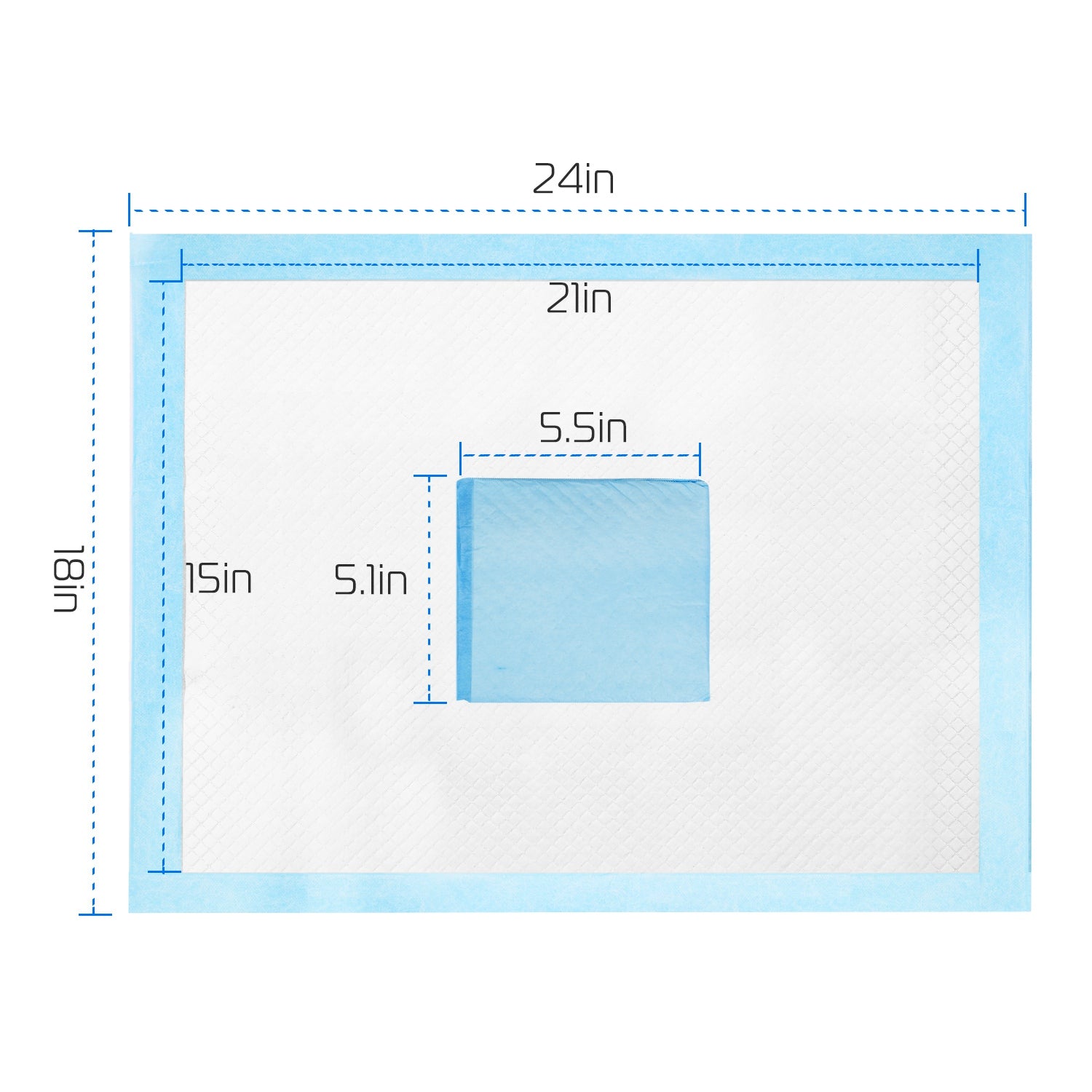 50Pcs Pet Pee Pads