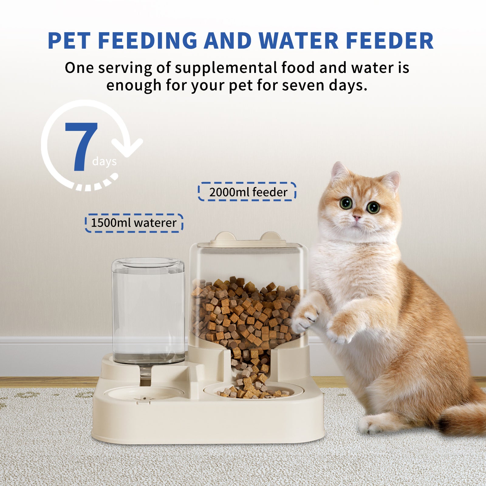 Transparent And Visible Feeding And Drinking Dispenser