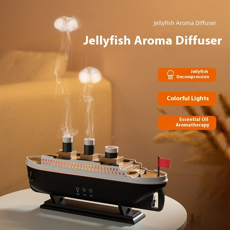 Retro Ship Ultrasonic Jellyfish Spray Humidifier