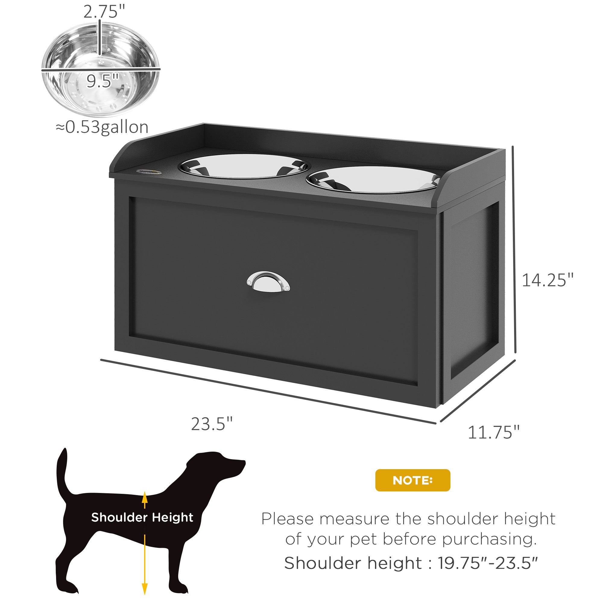 Pet Feeding Station with Storage
