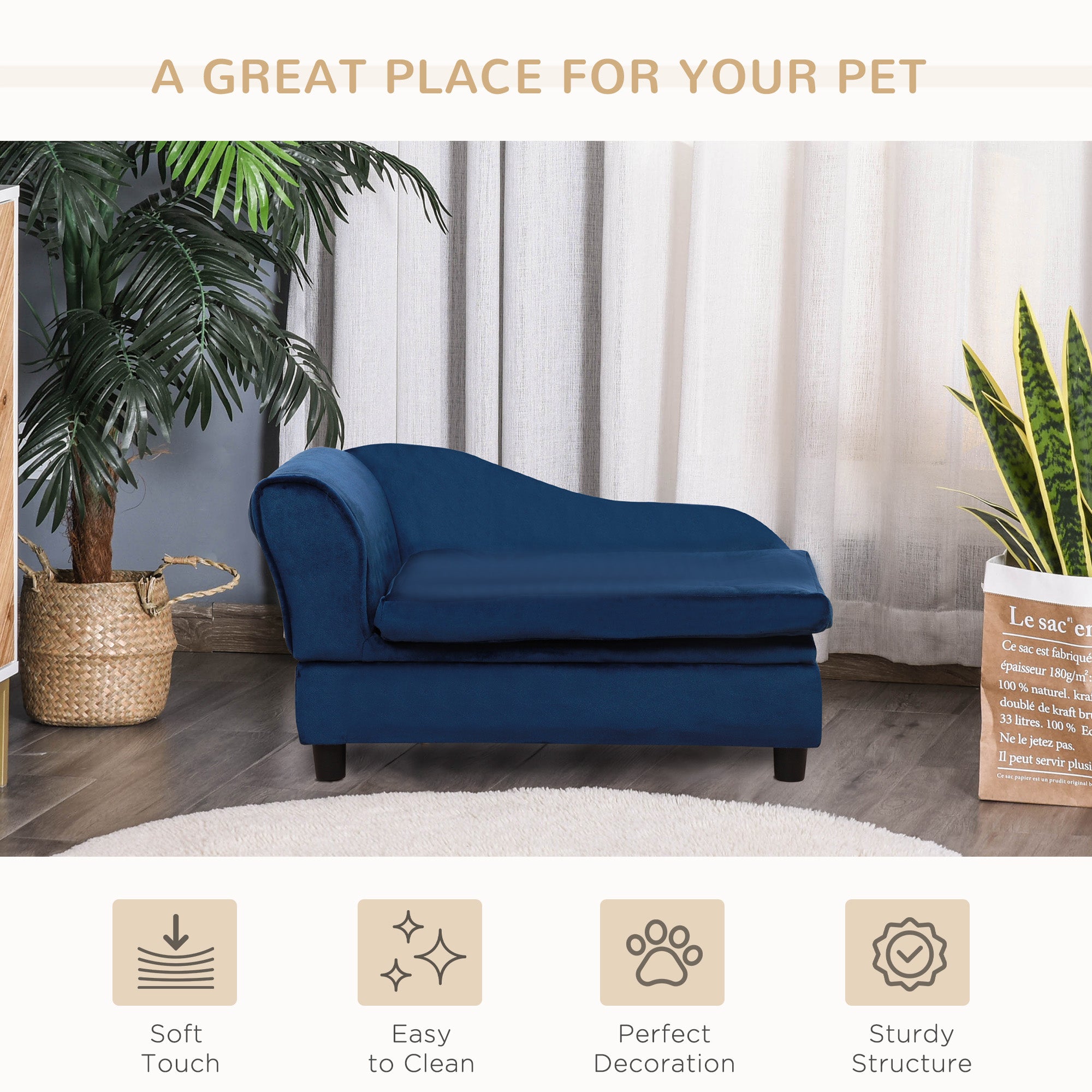 Pet Sofa Bed Couch with Storage