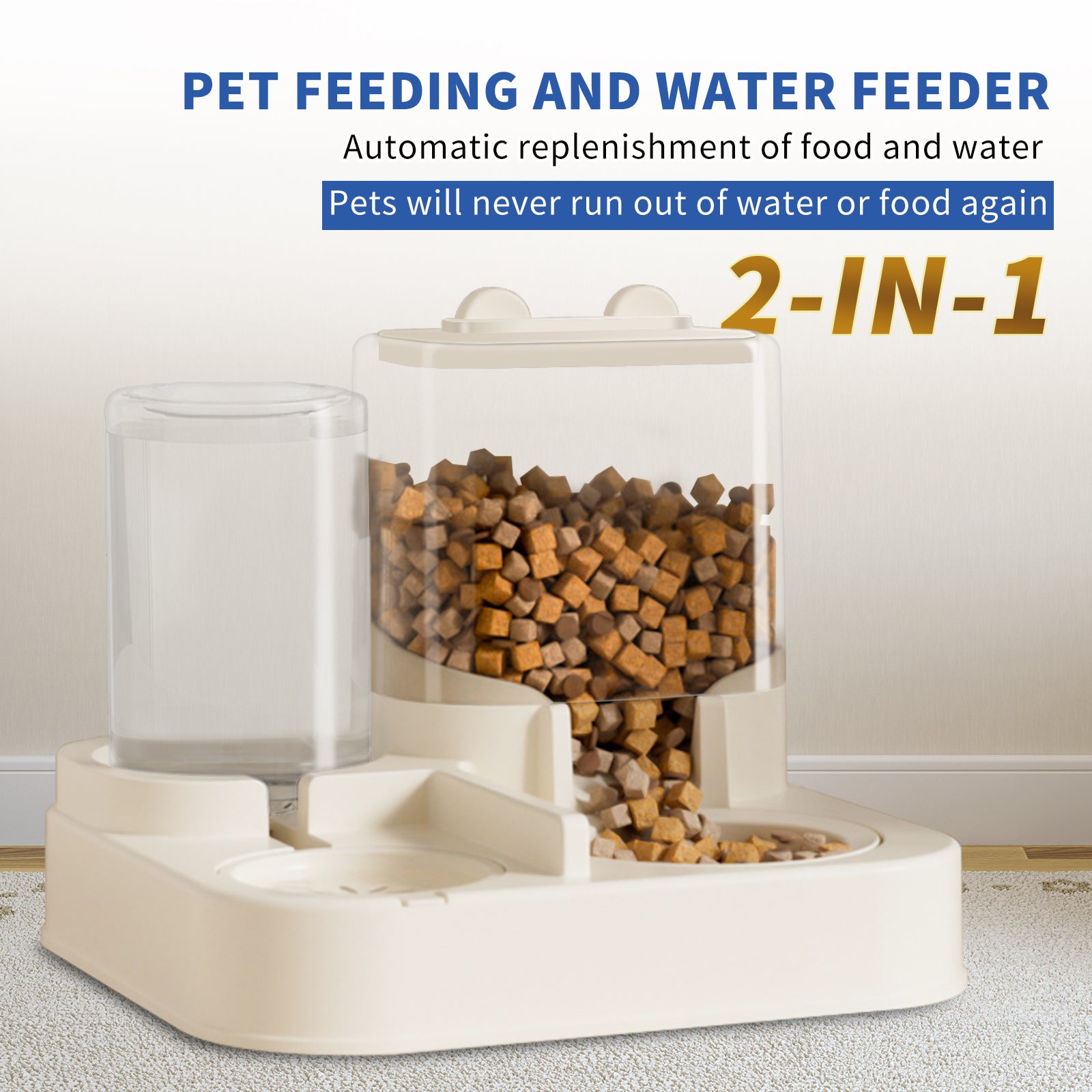 Transparent And Visible Feeding And Drinking Dispenser